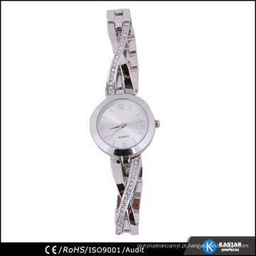 Relógio de senhora de prata relógio de cor, relógio de presente de promoção